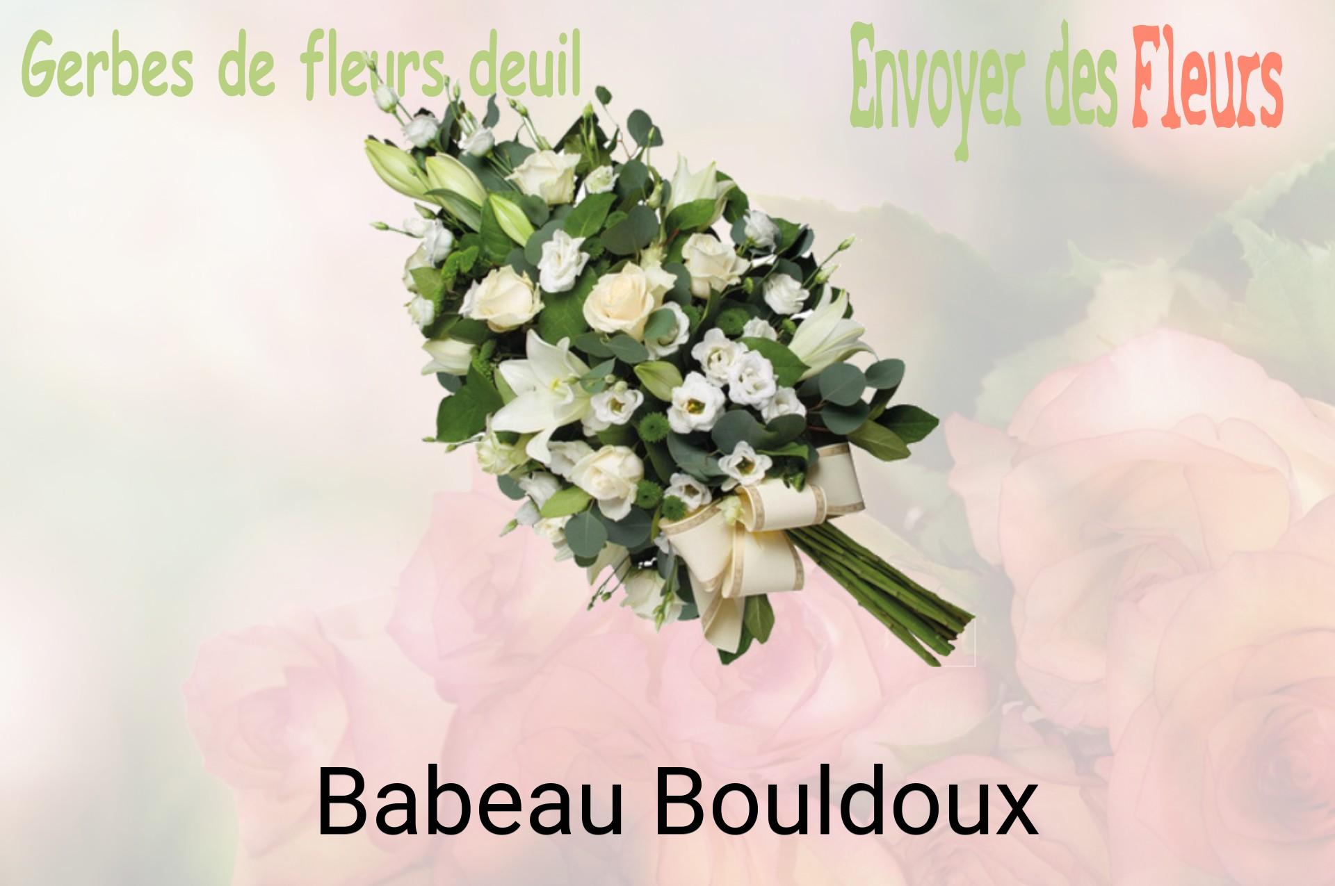 Gerbe de fleurs de deuil livrée à Babeau-Bouldoux